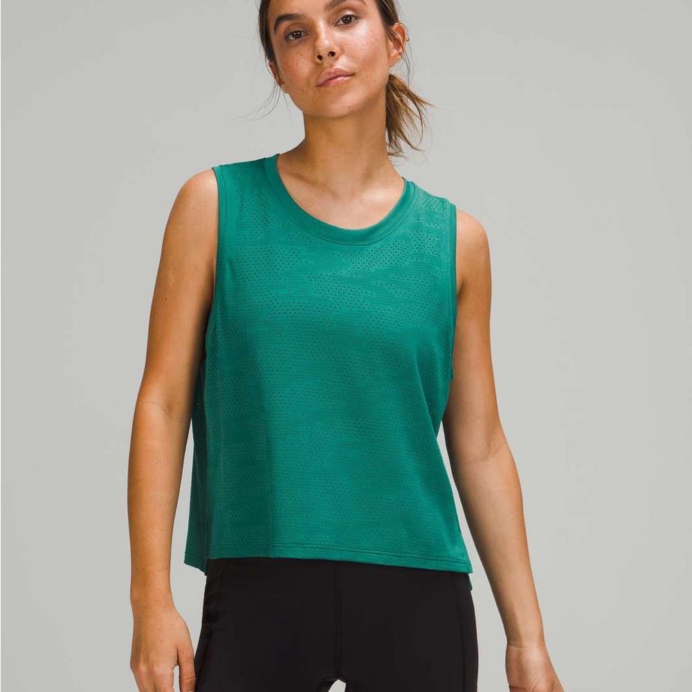 Lululemon Tidewater Teal Train to Be Tank Top